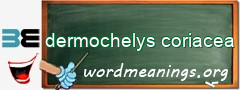 WordMeaning blackboard for dermochelys coriacea